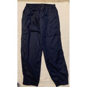 Nike Vintage Nylon Track Pants Men's L Blue Navy 90s Y2K
